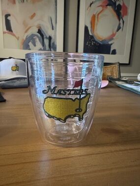 Masters Clear Insulated Tumbler with Yellow Map and Red Flag
